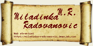 Miladinka Radovanović vizit kartica